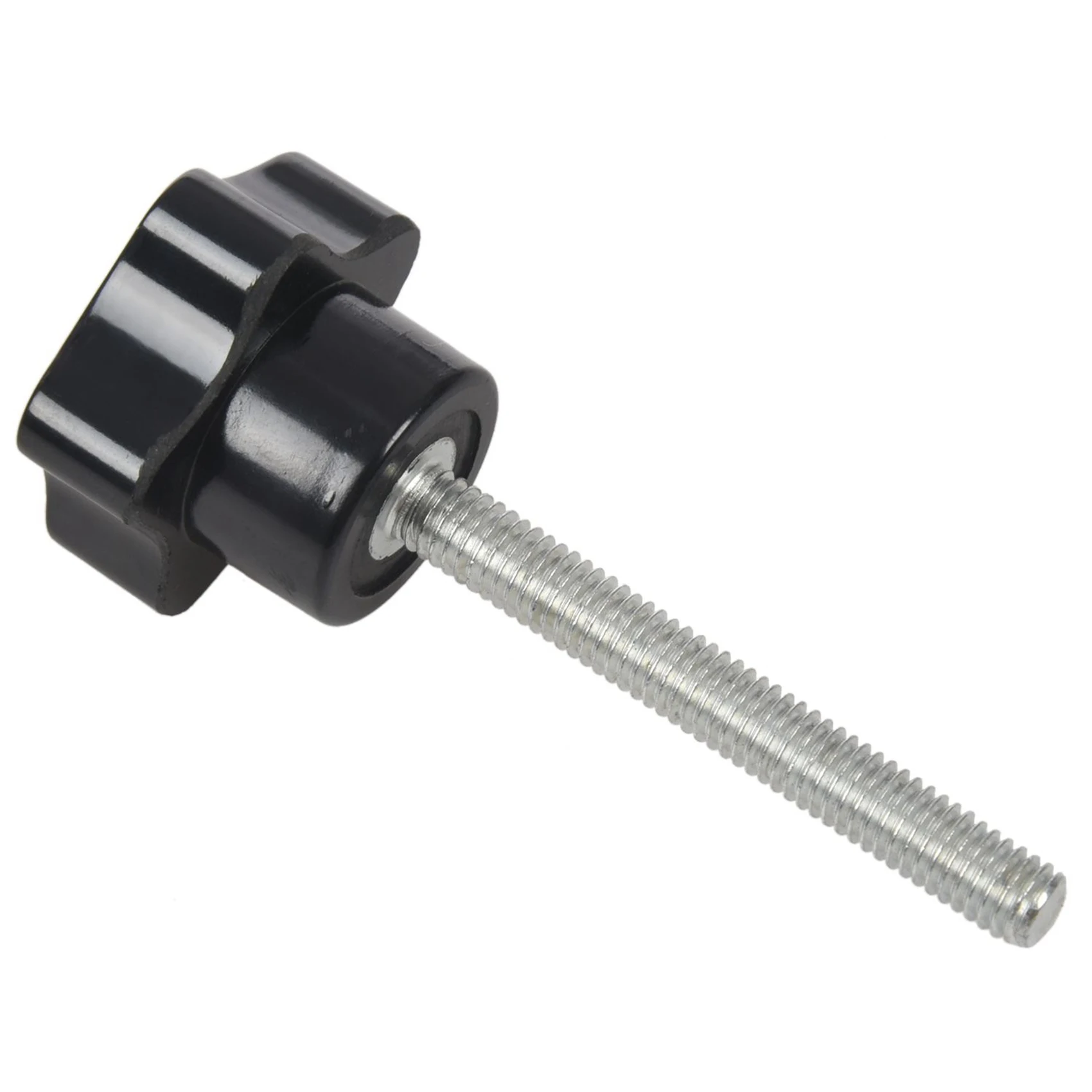 DT17 24 Pcs M6 x 50 mm Locking Star-Shaped Plastic Head Male Thread Knob Grip 32mm Head Diameter
