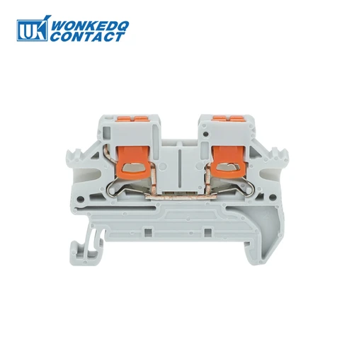 Imagen 2 del producto 10 Uds PTV 2,5 bloque de terminales de carril DIN conexión de entrada lateral 2,5 mm2 12 AWG Cable cableado conector de Cable eléctrico PTV2.5