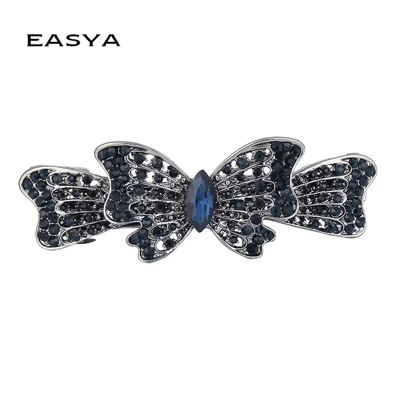 EASYA Various Styles Retro Hair Accessories Barrettes For Women Crystal Butterfly Peacock Resin Flower Hair Clip Hearwear