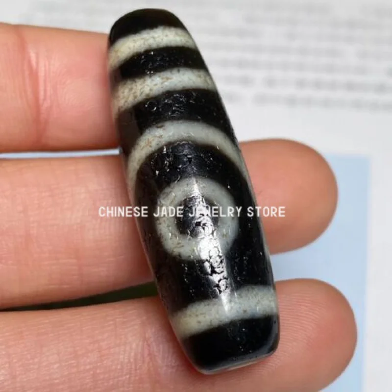 

Ancient Tibetan DZI Beads Old Agate Ruyi 2 Eye Totem Amulet Pendant GZI