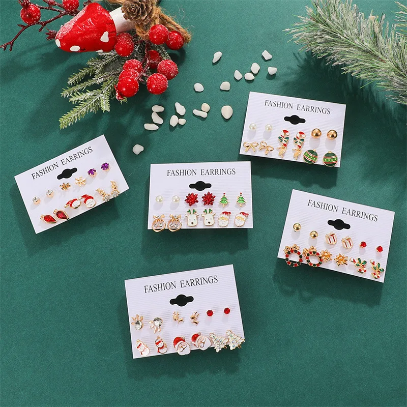 12Pcs Christmas Ear… - image