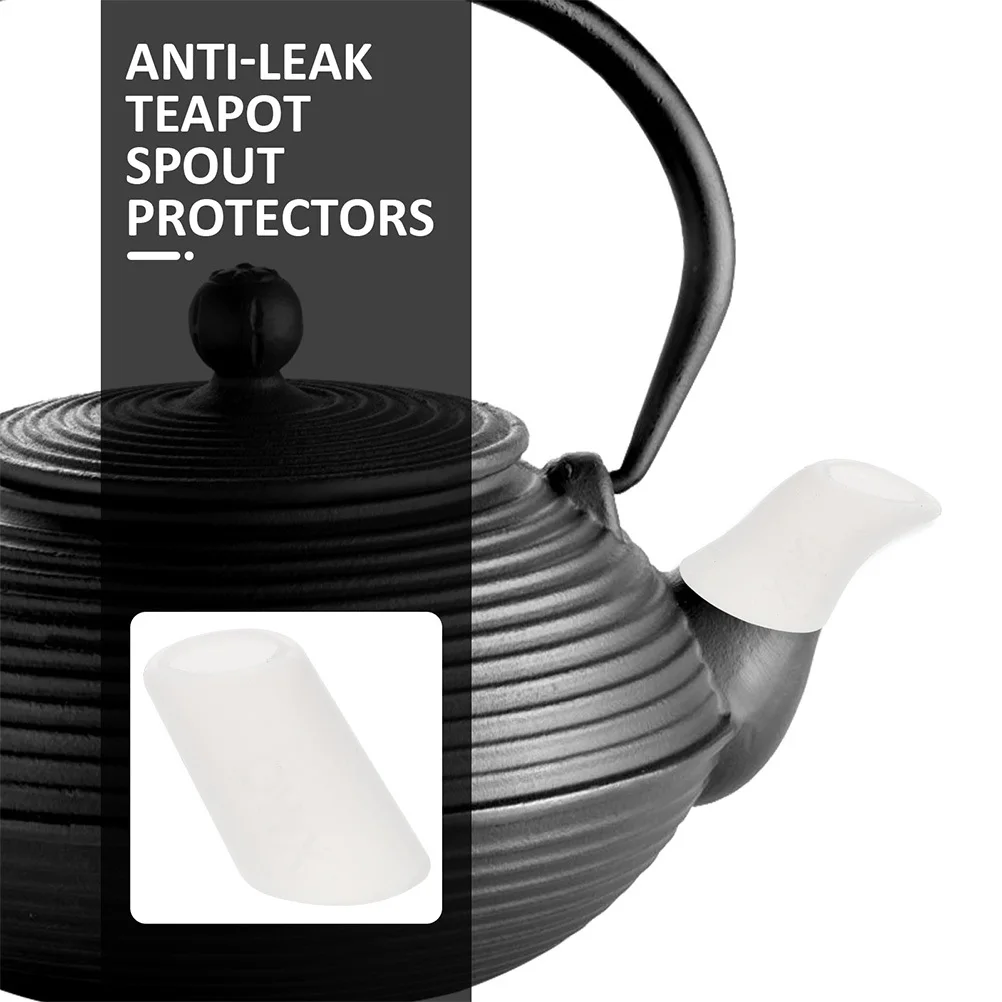 

6Pcs Teapot Spout Covers Dripproof Silicone Spout Protectors Heatresistant Antiscald Kitchen Gadget
