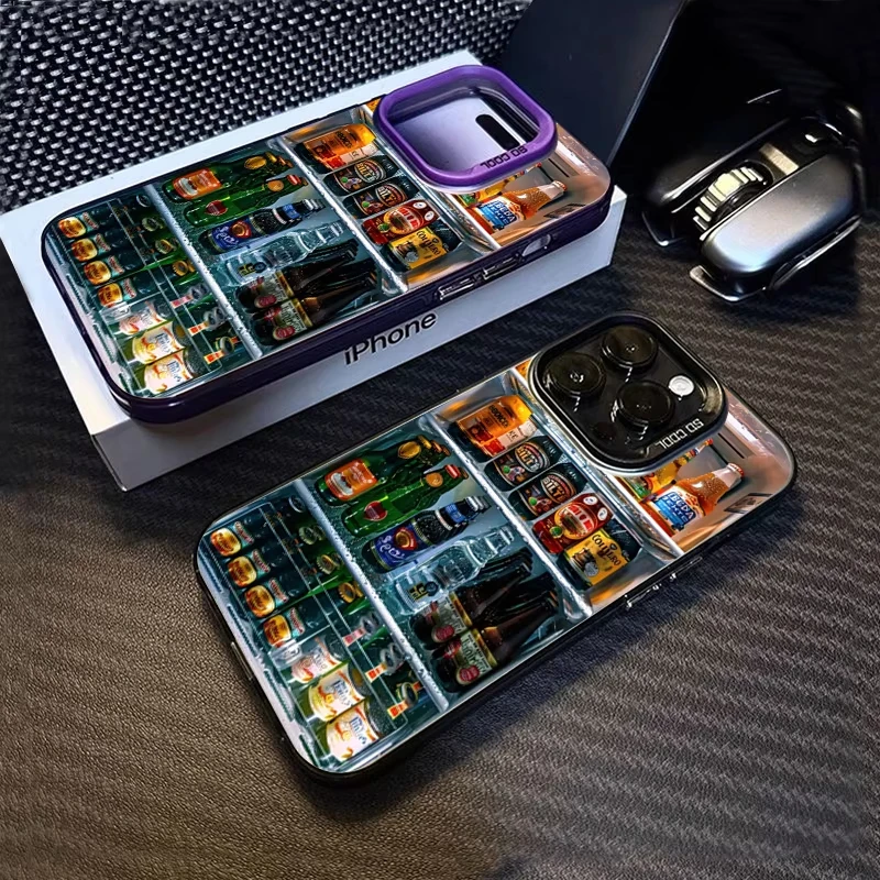 

Чехол для телефона с креативным рисунком «Ядные напитки» для iPhone 16e 16 Pro Max 15 14 Plus 13 12 Mini 11 Pro, противоударная силиконовая задняя крышка