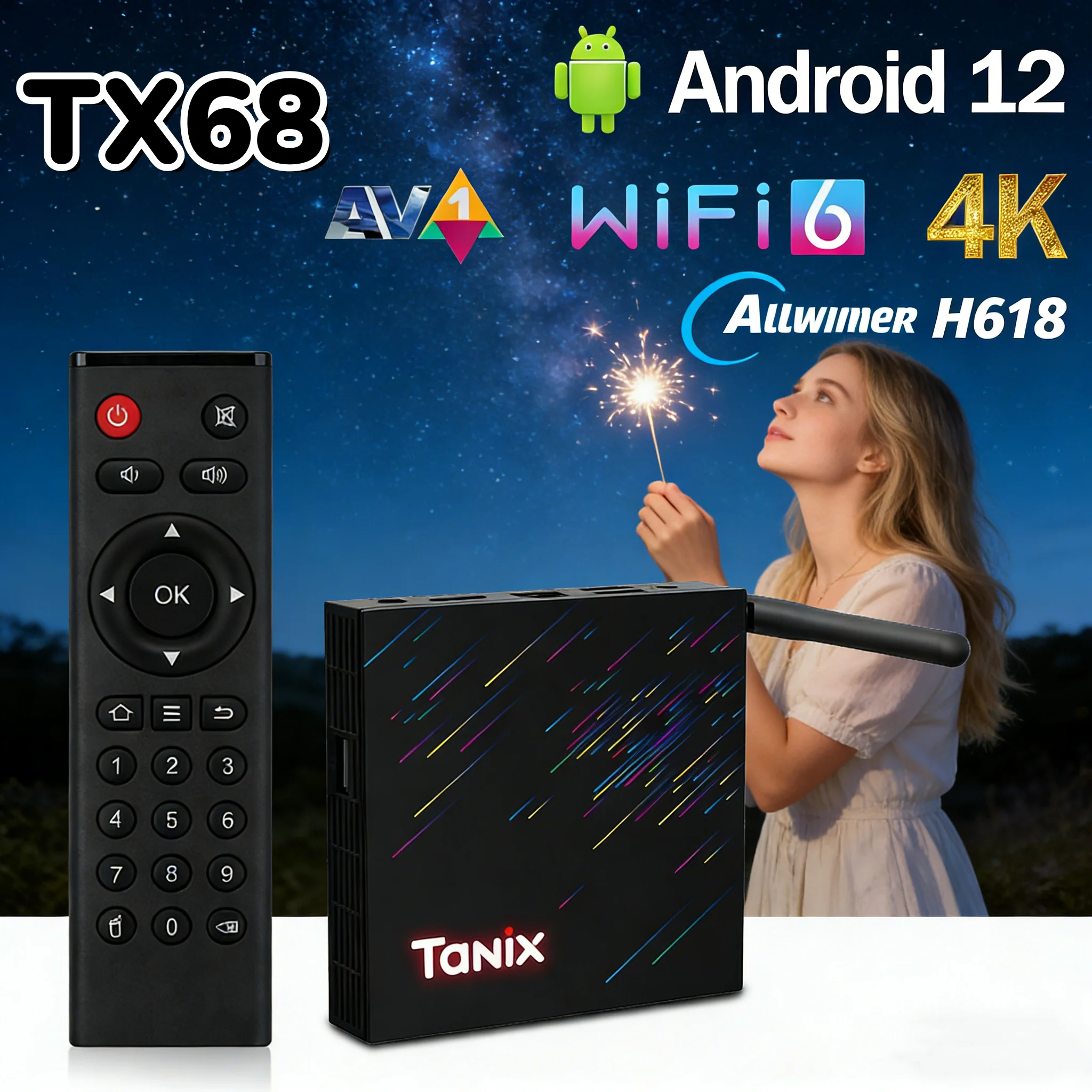 Netflix Home Cinema - Tanix TX68 TV Box Android12 Allwinner
