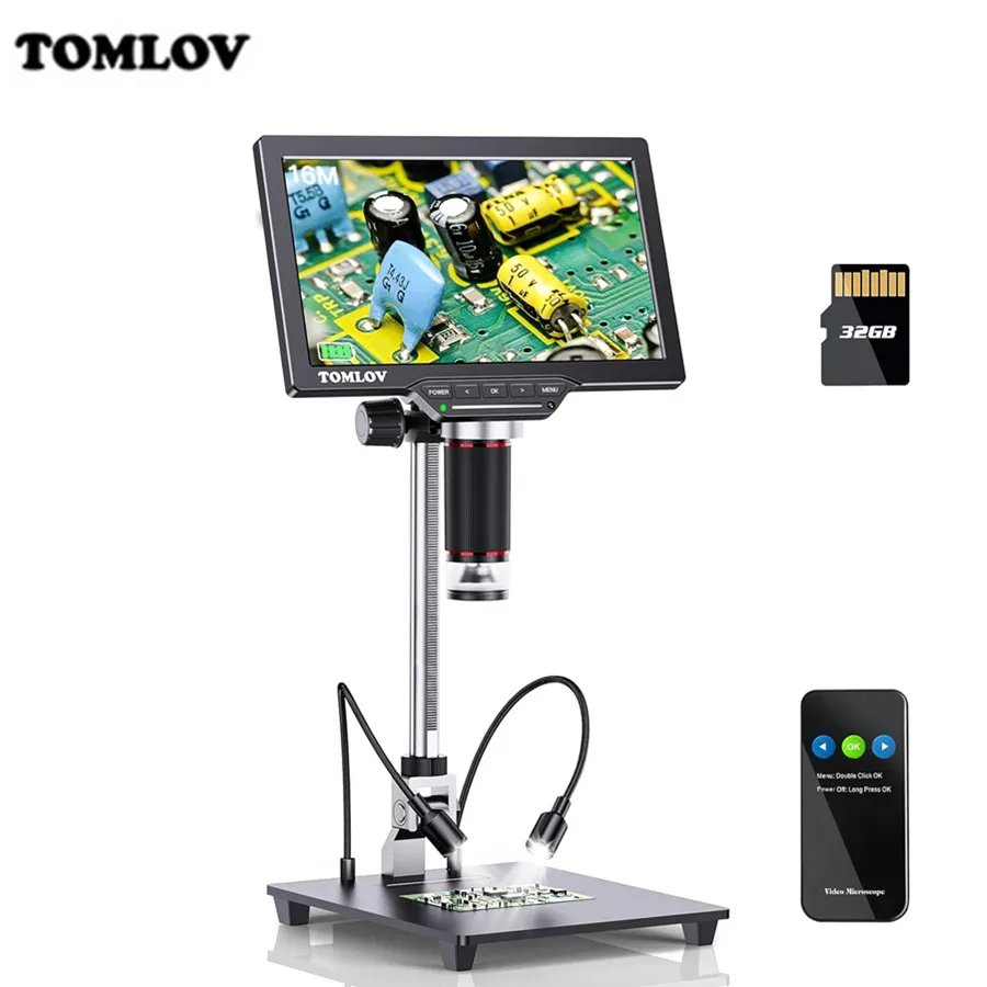 TOMLOV DM201 Pro HDMI cyfrowy mikroskop wideo 1200X 7 \