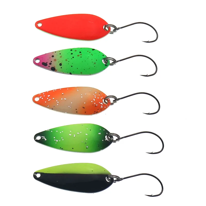 Cuchara de pesca UV colorida para trucha 34mm 4,3 g cobre señuelo - imagen 2