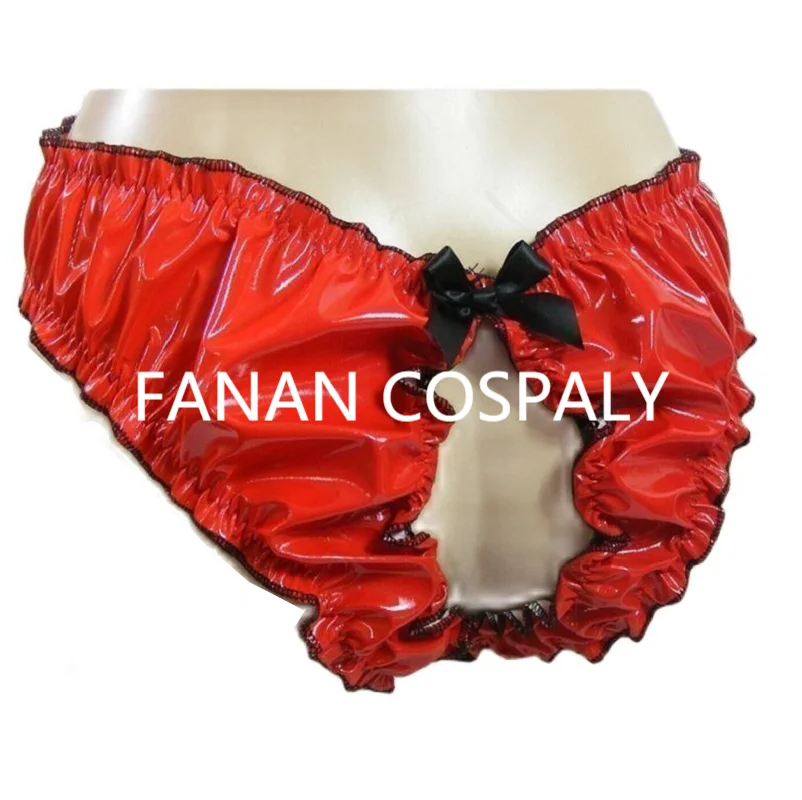 

Adult Giant Baby Sexy Girl Red Thin PVC Sissy Short Skirt Lining Back Open Maid Gothic Role Play Multi Color Customization