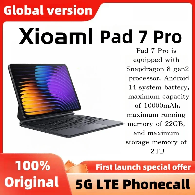 2024 NUOVO Originale MI Pad 7 Pro Tablet 11 pollici Snapdrago 8gen2 HD 4K Android 14 16GB + 1T