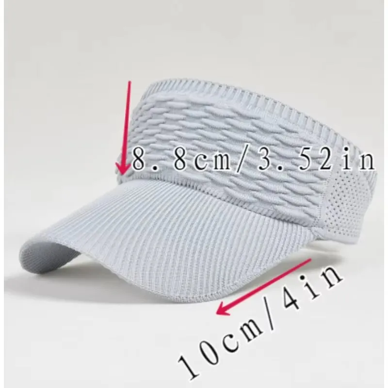 New Women Anti-UV Sun Hats Breathable Adjustable Empty Top Visor Caps for Men Tennis Golf Running Travel Beach Sport Outdoor Hat