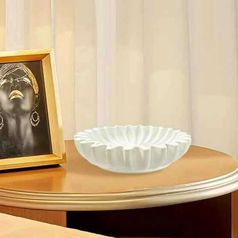 

Resin Craft Decorative Bowl 6.3 Inch Jewelry Key Storage Bowl For Home Decor Desktop Organizer Entrance Multipurpose Fruit