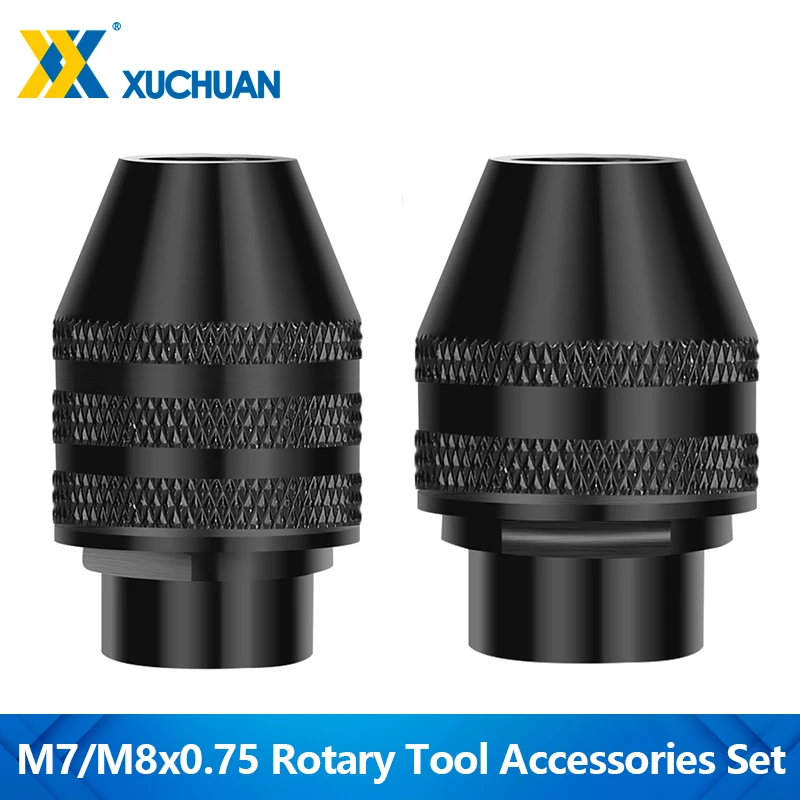 1 Stück 0,3-3,2mm Multi-Bohrfutter Schlüssellos M7/M8x0,75 für Dremel Rotationswerkzeuge Schlüsselloses Bohrfutter Adapter Konverter Mini-Bohrfutter