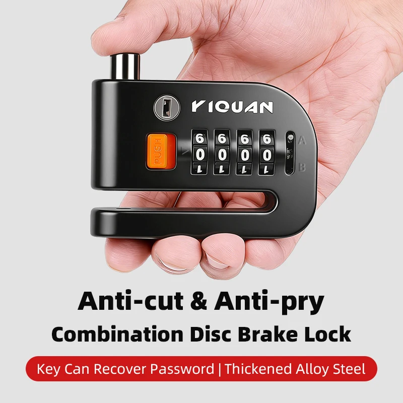 ESLNF 4-Digit Anti-Theft Password Recovery Function Disk Brake Lock for Bicycles Security Wheel Lock 2026 New