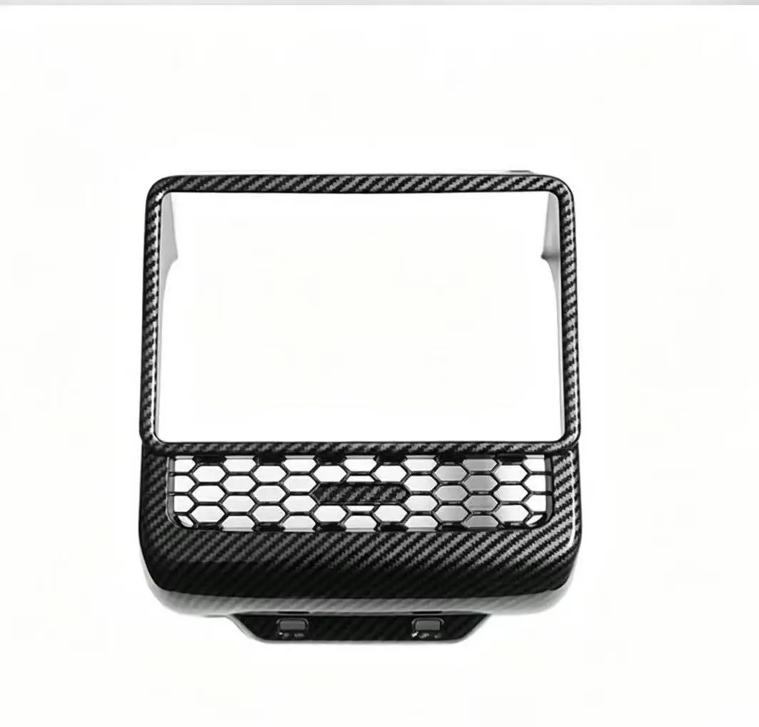 Carbon Fiber Pattern Rear Air Outlet Anti-Kick Protector Cover Interior Trim fit for Tesla Refresh Model  3 Y Model Y Juniper