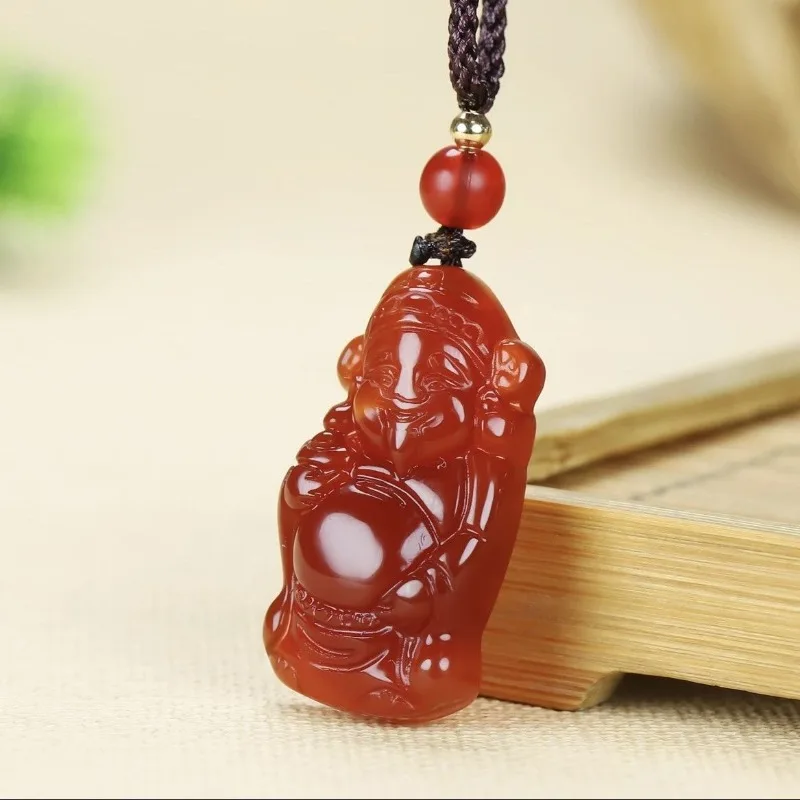 High Ice Pendant Men's and Women's Wealth Attracting Jade Pendant Ice Seed Agate Wealth Necklace