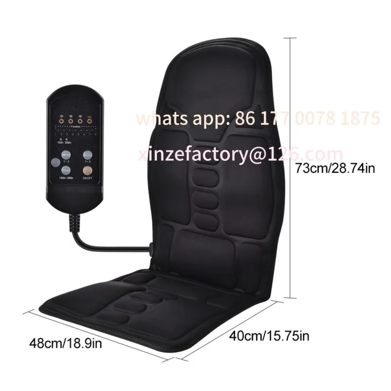 

Customizable Massager Chair Pad Electric Heating Vibrating Cervical Neck Back Body Cushion Massag for Car Home Lumbar