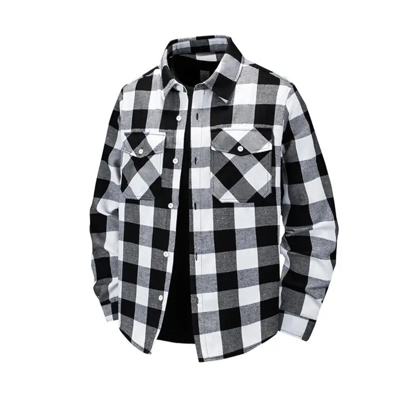 

Long Sleeve Plaid Shirt Men's Checkered Shirt Comfortable Cotton Spring Summer Autumn Fashion Casual Business Office Wear
