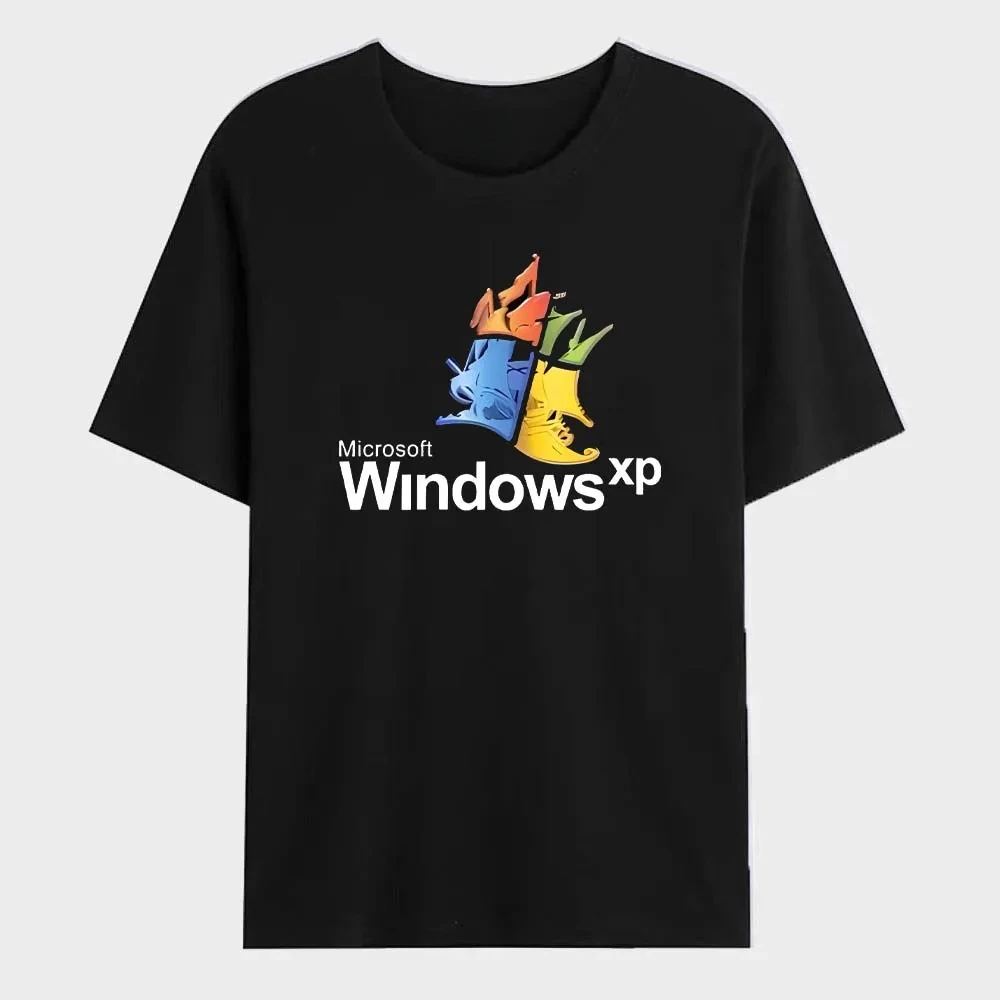 Windows 95 Women's Graphic T-Shirt Women's T-Shirt Classic Windows XP Computer System Women's Summer