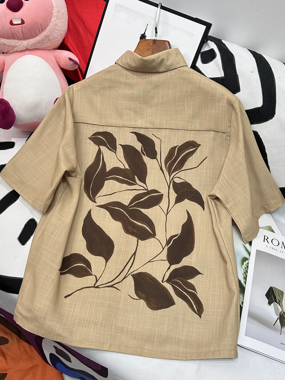 

Summer Men's Loose ort Sve irt Ba Floral Print Casual Thin Plant Floral Patterned Boys' Regular Length irt