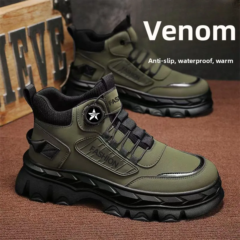 

Men's Casual Sporty Outdoor Thick Bottom Heightening Anti-slip Boots Fall 2025 New Style High Top Leisure Sneakers