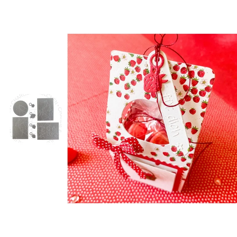 Neu eingetroffen: Erdbeer-Stanzformen und Stempel für DIY-Scrapbooking/Fotoalben, dekorative Prägung, DIY-Papierkarten
