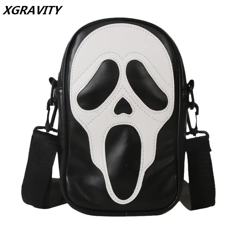 New Fashion Girl's Casual Skull Designer Shouler Elegant Ladies Fashion Mini Handbags Shoulder Bags Ghost All Match Bags H029