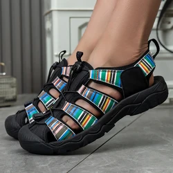 Letnie buty turystyczne Outdoor antypoślizgowe sandały dla mężczyzn kobiety oddychające wodne plażowe sandały dla par Camping wspinaczka Aqua Sneaker