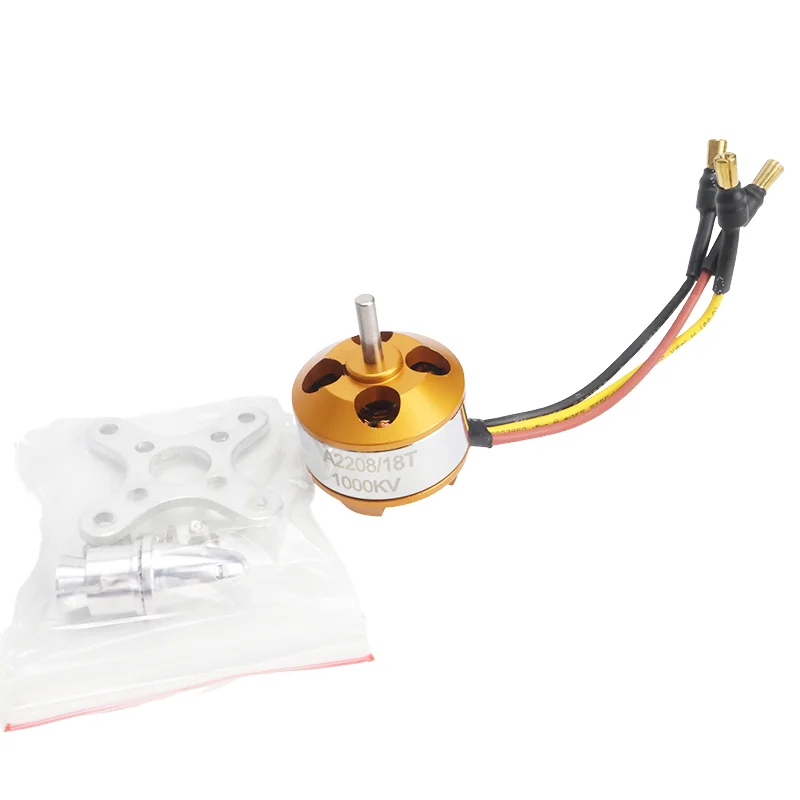 มอเตอร์ไร้แปรงถ่าน A2208 2208 KV 1000 1100 1400 1800 2600 มอเตอร์ไร้แปรงถ่านสำหรับเครื่องบินปีกตรึง รถยนต์ โมเดล โดรน มอเตอร์ DIY