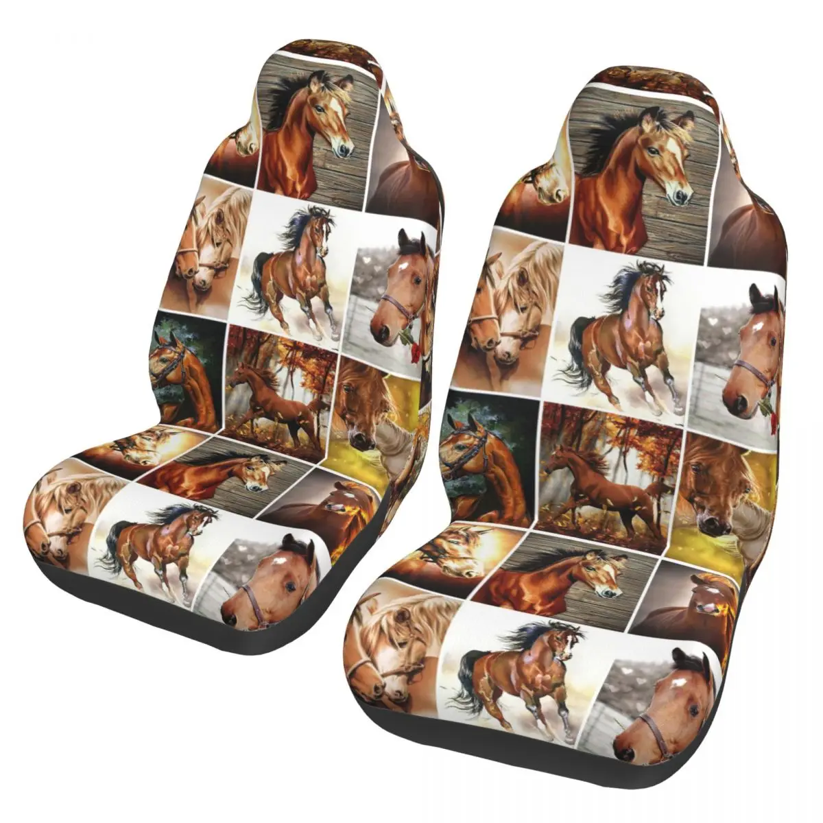 Horse Universal Car Seat Cover Protector Interior Accessories AUTOYOUTH Galloping Animal Lovers Seat Covers Car Accessories