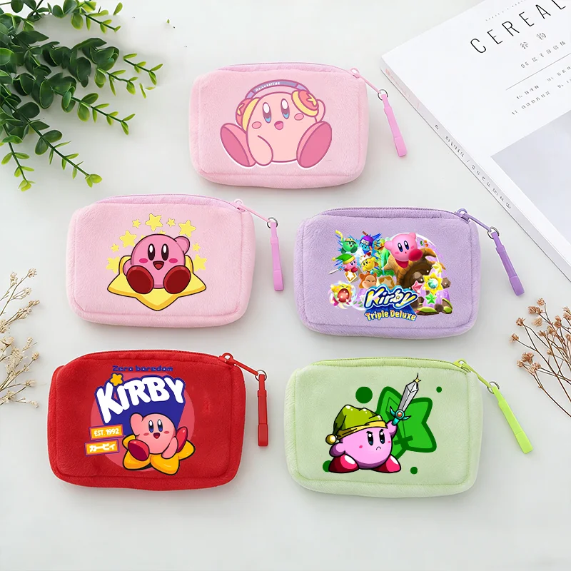 

Kirbys Coin Purse Game Anime Mini Wallets Child Birthday Gifts Keychain Money Bag Portable Purses Cartoon Girl Boy Zipper Wallet