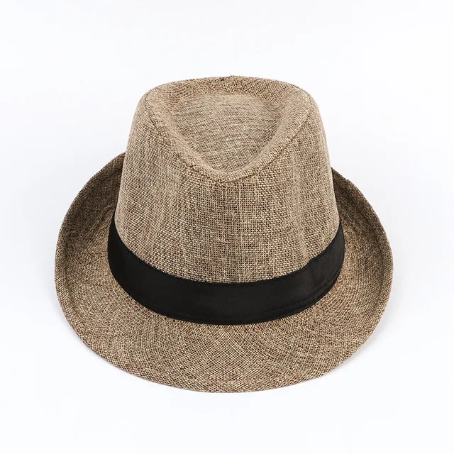 Men\'s Handsome Hats Jazz Cotton Linen Pure Hat Imitation Linen Sun Visor Hat Fashion Accessories