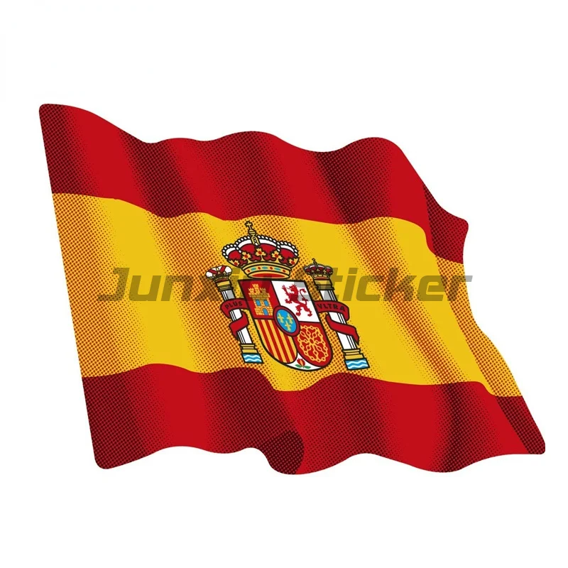 Spanien Flagge Aufkleber Helm Wandaufkleber Zimmer LKW Aufkleber LKW Motorrad Aufkleber Fahrradzubehör Auto Aufkleber Racing