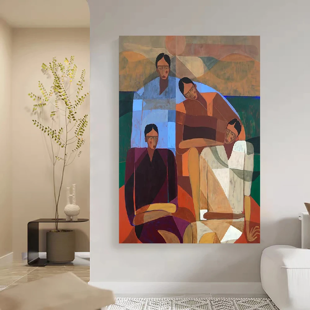 

Ручная роспись минималистичный абстрактный рисунок, современное минималистское настенное искусство для гостиной, спальни, домашний художественный декор