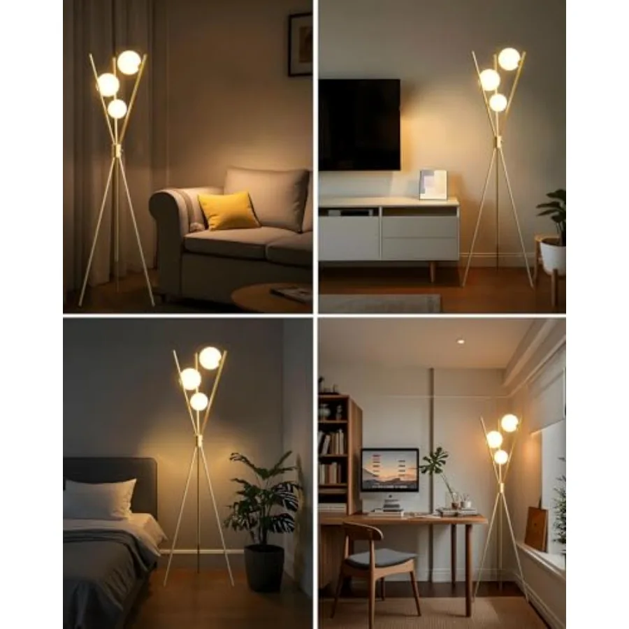 Floor Lamp Stepless Dimmable Modern Floor Lamp Standing Lamps with Stable Baseand PCS 000K Bulbs Included Mid Century Floor Lam