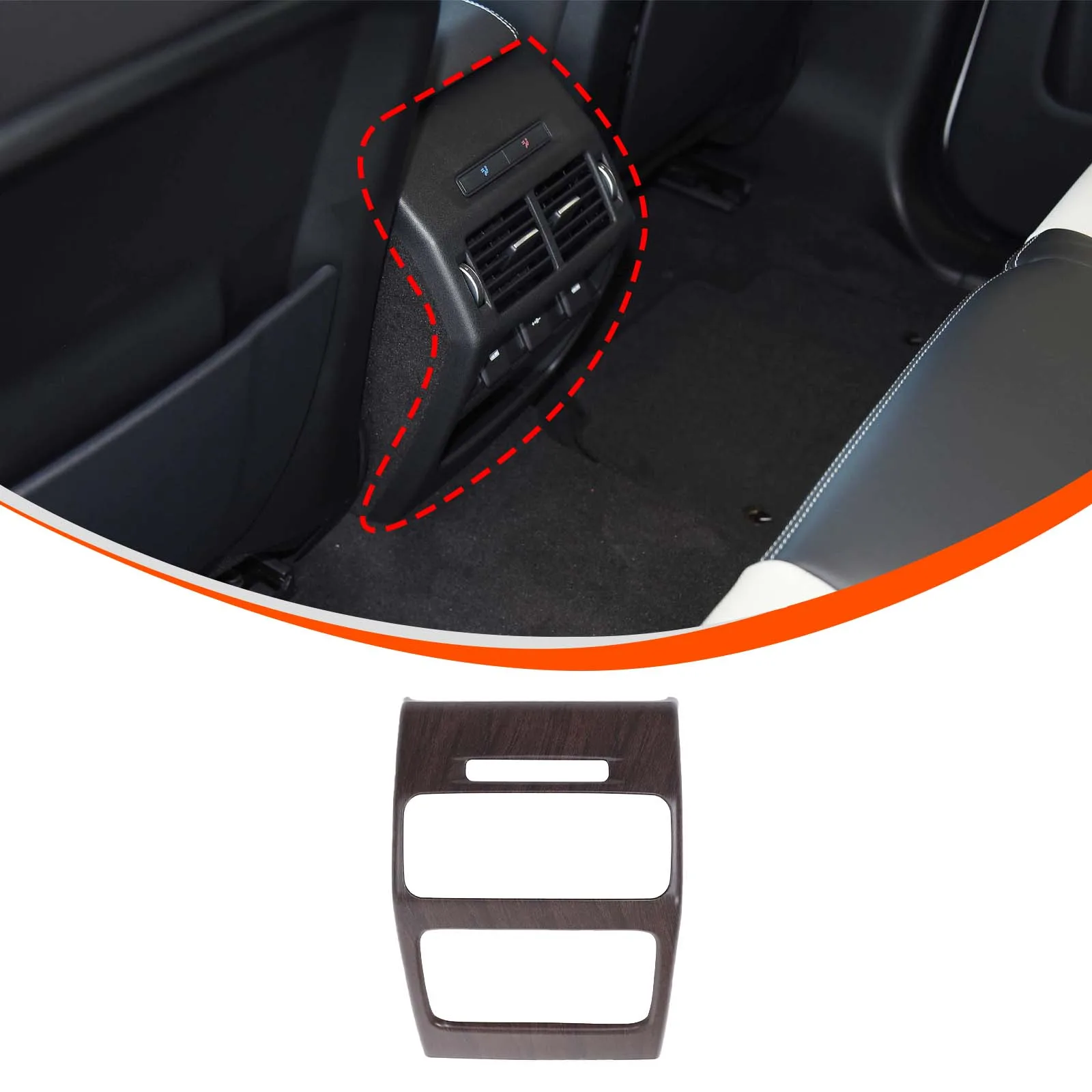 

ABS For 2024 2025 Land Rover Discovery Sport Rear Vent Kick Guard Automotive Interior Trim Accessory