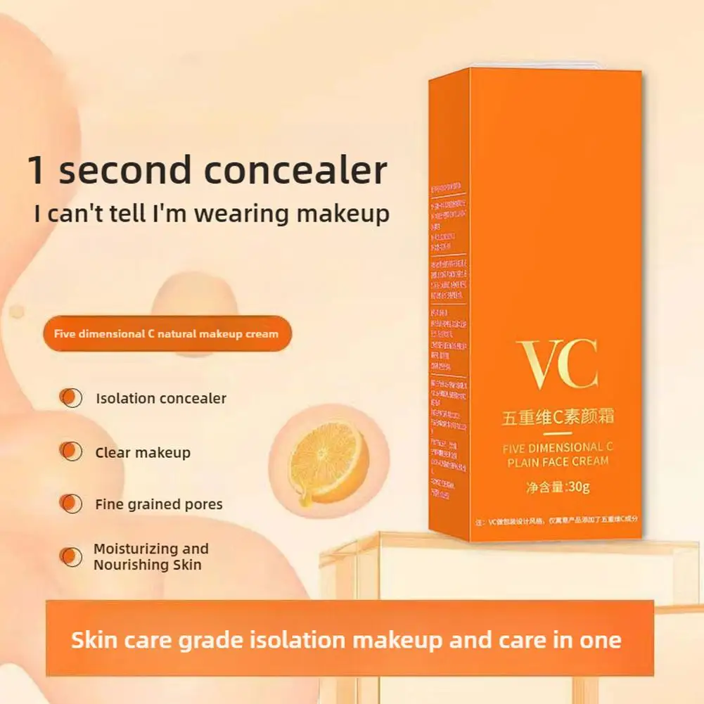

Five Vitamin C Tone-up Cream 30g Lazy Makeup Cream Whiten Care makeup Concealer Brighten Natural Cosmetics Skin VC Moisturi C0T6