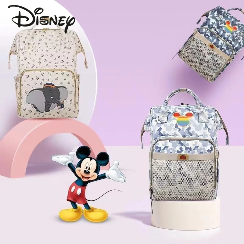 Disney Mickey\'s New Diaper Bag Backpack Luxury Brand Original Baby Bag Cartoon Fashion Baby Diaper Bag Backpack High Quality