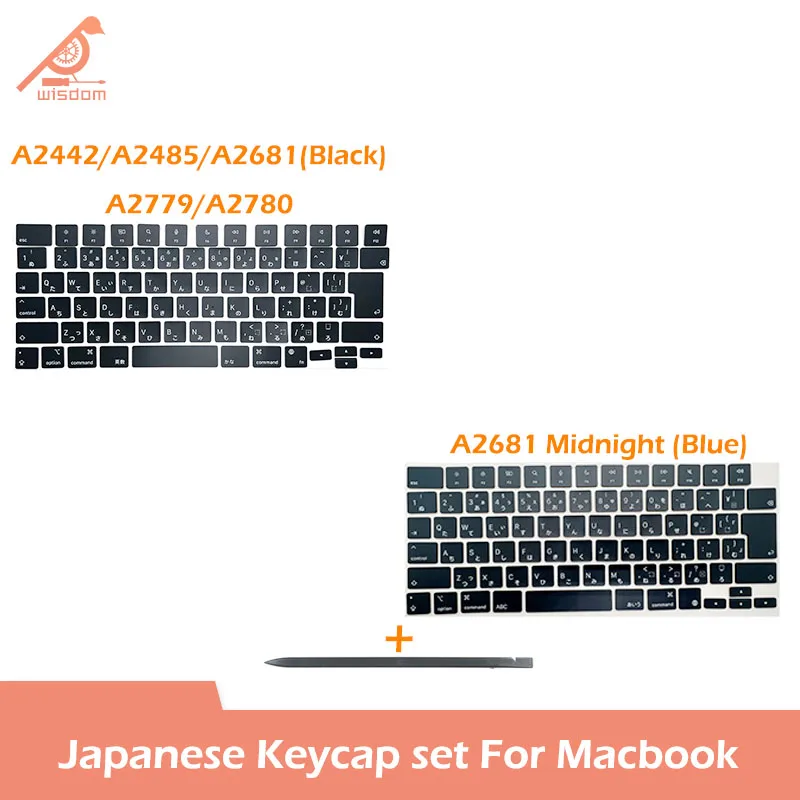 Laptop Japanese Keycaps Keys For Macbook A2141 A2251 A2289 A2179 A2337 A2338 A2442 A2485 A2779 A2780 A2681 Keyboard Repair