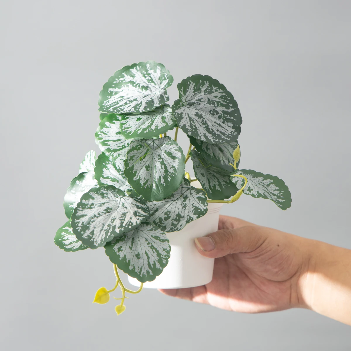 25 cm künstliche Monstera-Pflanzen, tropische Palmenblätter, kleine Pflanzen, Zweig, künstlicher Baumlaub, hängende Blätter für Halloween, Weihnachten – Detail 10