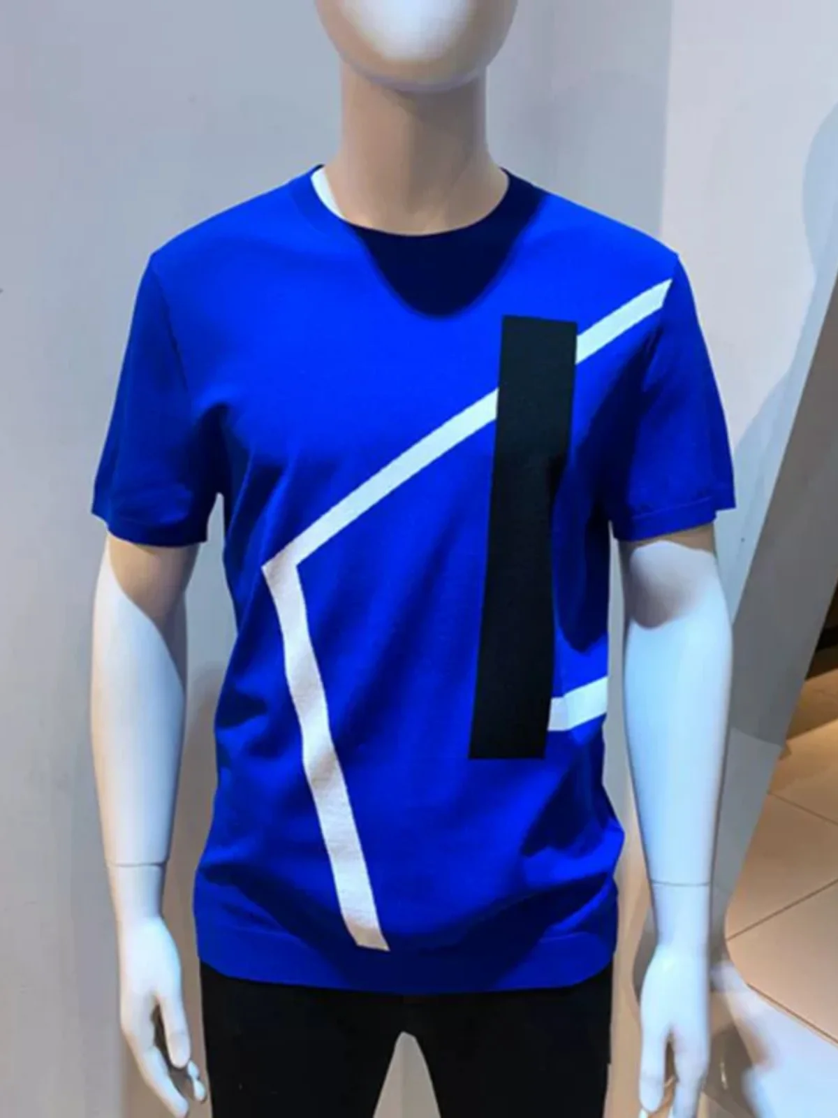 

Мужская футболка Romano Belli с коротким рукавом, трикотажная, тонкая, с круглым вырезом, дышащая, эластичная, летняя, модная, в городском стиле, для комфортного ощущения прохлады