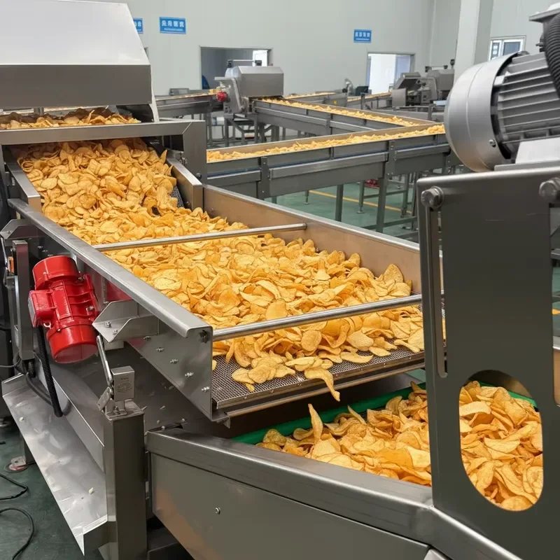【CHIMU HOME】 Full Automatic Industrial Continuous Potato Chips Making Line for 100kg/h and 500kg/h Fried Crisp Processing