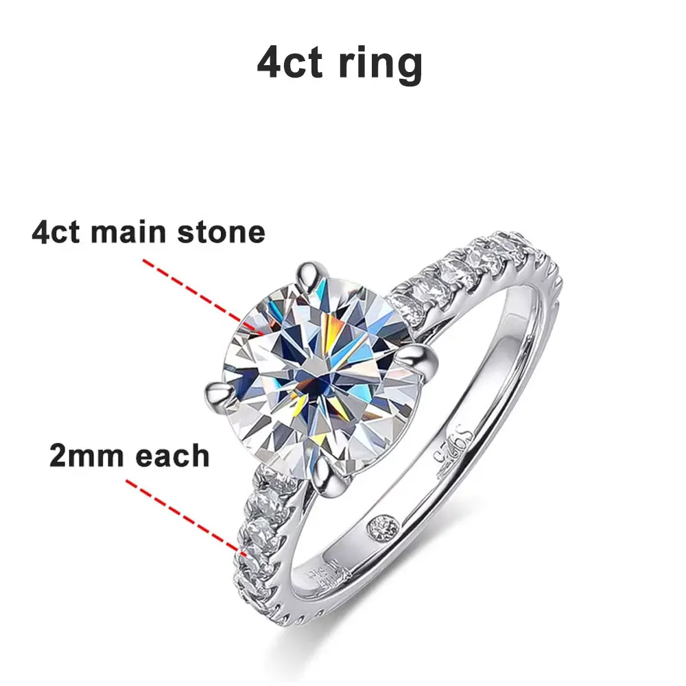 KNOBSPIN D VVS1 Moissanit-Ringe für Damen, funkelnde Diamant-Brautsets mit GRA, S925-Sterlingsilber, plattiert, 18 Karat Ewigkeitsband
