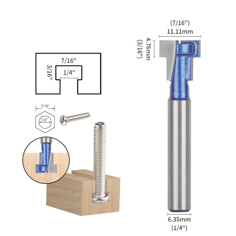 PTA Keyhole Bit Wood Cutters Router Bit Woodworking Milling Cutter For Wood Bit Face Mill Tools