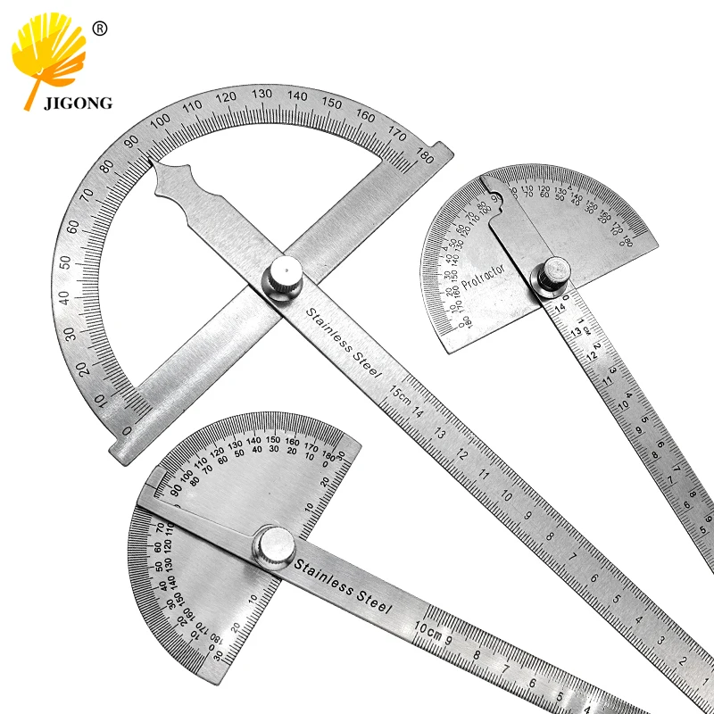 180 Degree Protractor Metal Ruler Angle Meter Stainless Steel Gauge  Finder Goniometer Angle Conveyor