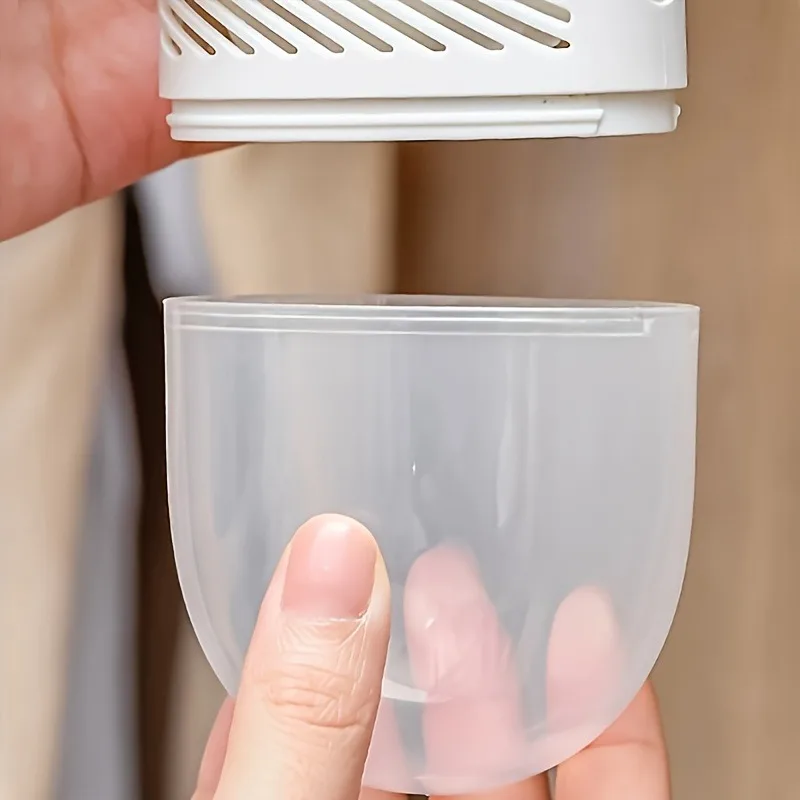 Clothes Dehumidification Box Reusable Hanging Dehumidifier Packs Anti-Mold with Water Collector&Hook for Wardrobe Closet Cabinet