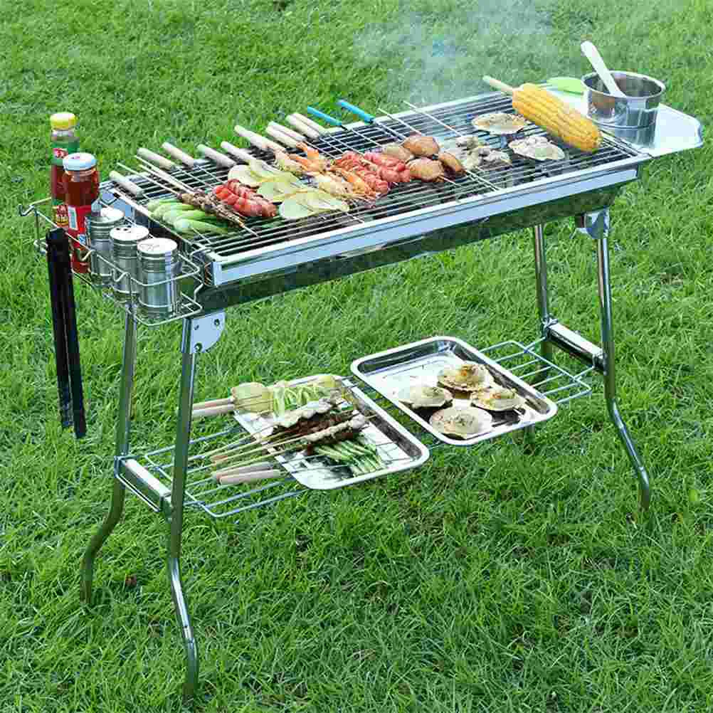 Premium Square BBQ Grill Metal Multi-Purpose Wire Netting Barbecue Wire Mesh Baking Rack BBQ Tool (255x15x15cm)