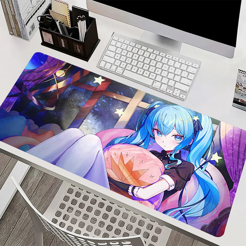 Large Mouse Pad kawaii Anime Laptop desk mat Professional Gaming Keyboard Desk Mat H-hololive Hoshimachi Suisei Gamer mousepad