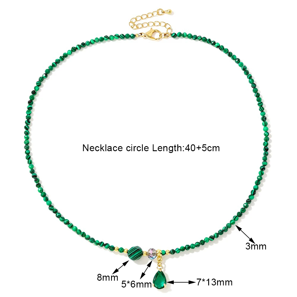 2026 New Water Drop Pendent Necklace Natural Faceted Lapis Lazuli Amethysts Zirzon Stone Bead Choker Fashion Jewelry Gift