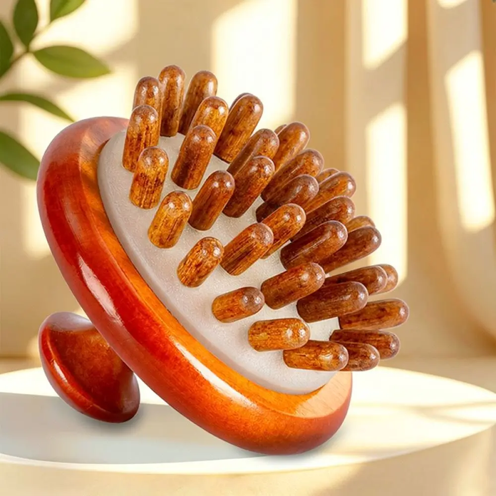Wood Meridian Massage Brush Body Scraping Tool Scalp Care Comb For Belly Waist Muscle Relief Natural Ergonomic Massager