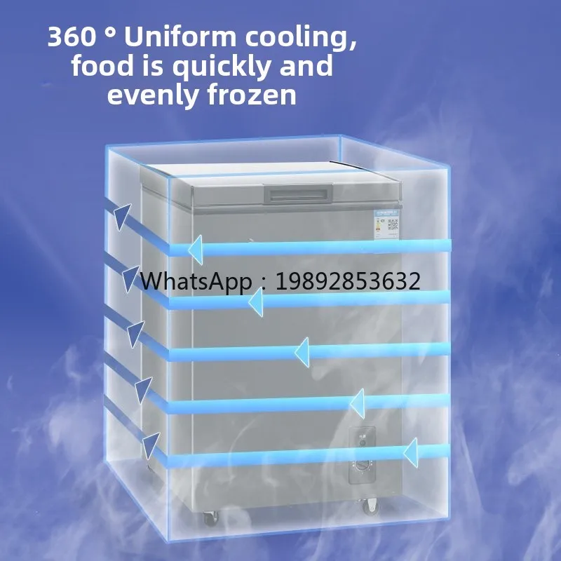 فريزر ZZ منزلي صغير 100/200/300 لتر ثلاجة أفقية موفرة للطاقة فريزر مبرد لحفظ الطازجة