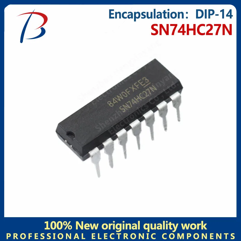 10PCS SN74HC27N package DIP-14 in-line logic integrated circuit